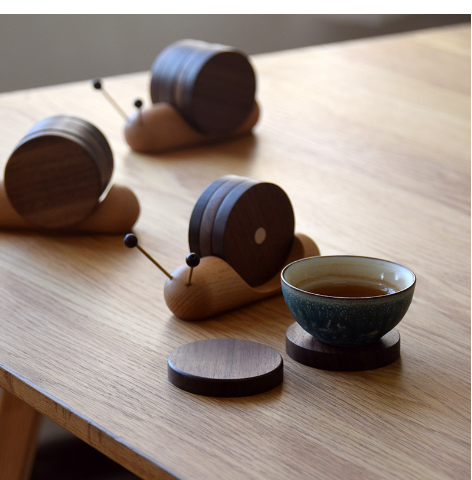 Creative Snail Wooden Coaster - Heat Resistant Mat