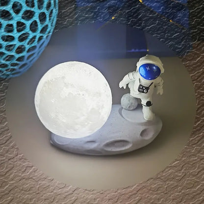 Small Astronaut & Moon Touch Sensor Night Light