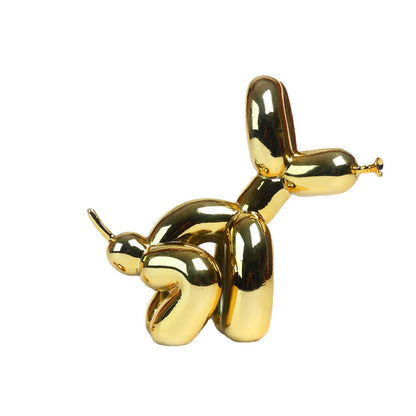 Cute Shiny Balloon Dog Sculpture Home Decor Art Piece