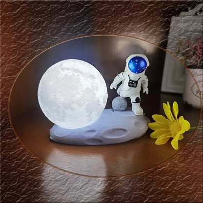 Small Astronaut & Moon Touch Sensor Night Light